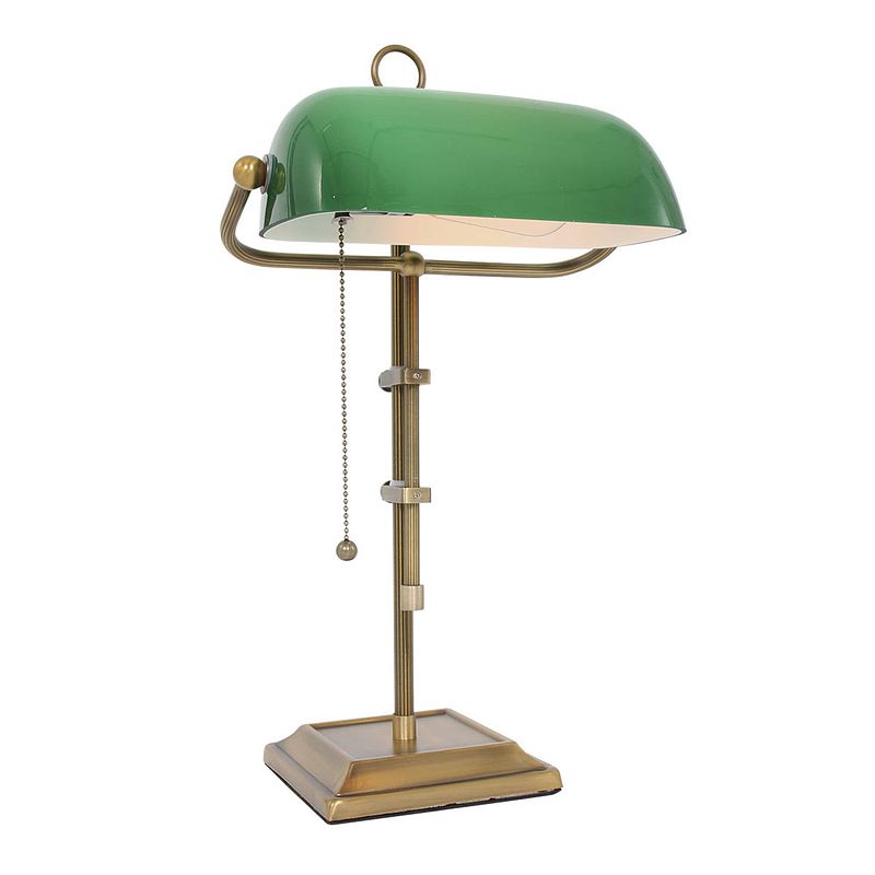 Foto van Klassieke tafellamp - steinhauer - glas - klassiek - e27 - l: 27cm - voor binnen - woonkamer - eetkamer - brons