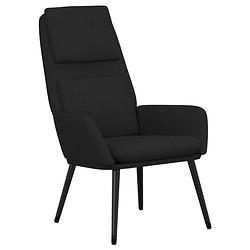 Foto van The living store fauteuil comfort - 70 x 77 x 98 cm - zwart stof