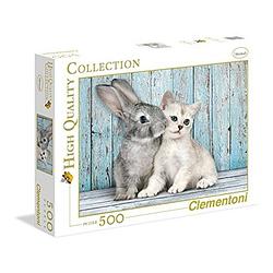 Foto van Clementoni legpuzzel high quality cat&bunny 500 stukjes