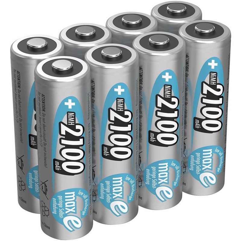 Foto van Ansmann maxe hr06 oplaadbare aa batterij (penlite) nimh 2100 mah 1.2 v 8 stuk(s)