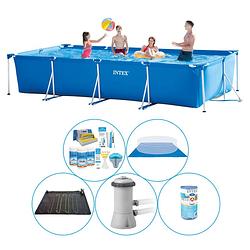 Foto van Zwembad combi deal - 6-delig - intex frame pool rechthoekig 450x220x84 cm