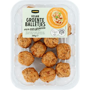 Foto van Jumbo lekker veggie groenteballetjes vegan 200g