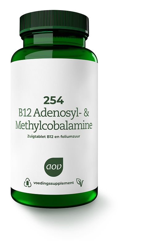 Foto van Aov 254 b12 adenosyl- & methylcobalamine zuigtabletten