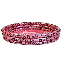 Foto van Swim essentials kinderzwembad roze panterprint 3 ringen - 150 cm