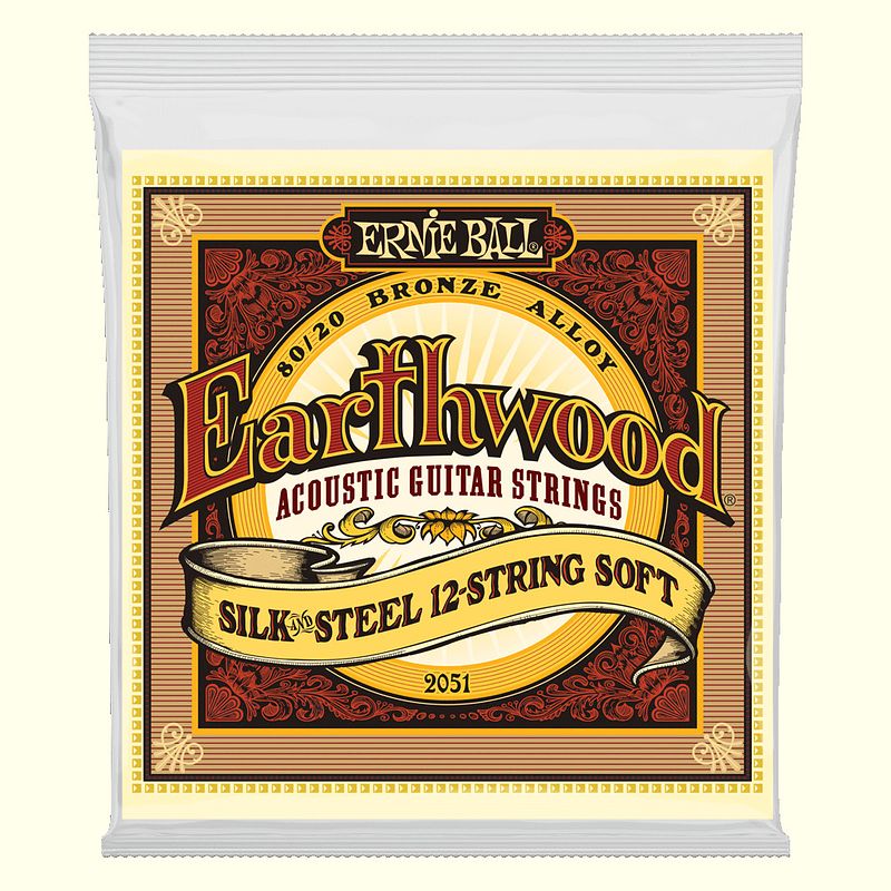 Foto van Ernie ball 2051 earthwood silk & steel soft 12 snaren