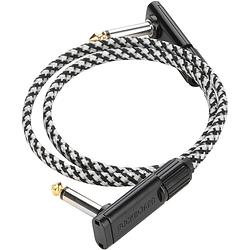 Foto van Rockboard tweed series flat patch cable salt&pepper 60 cm