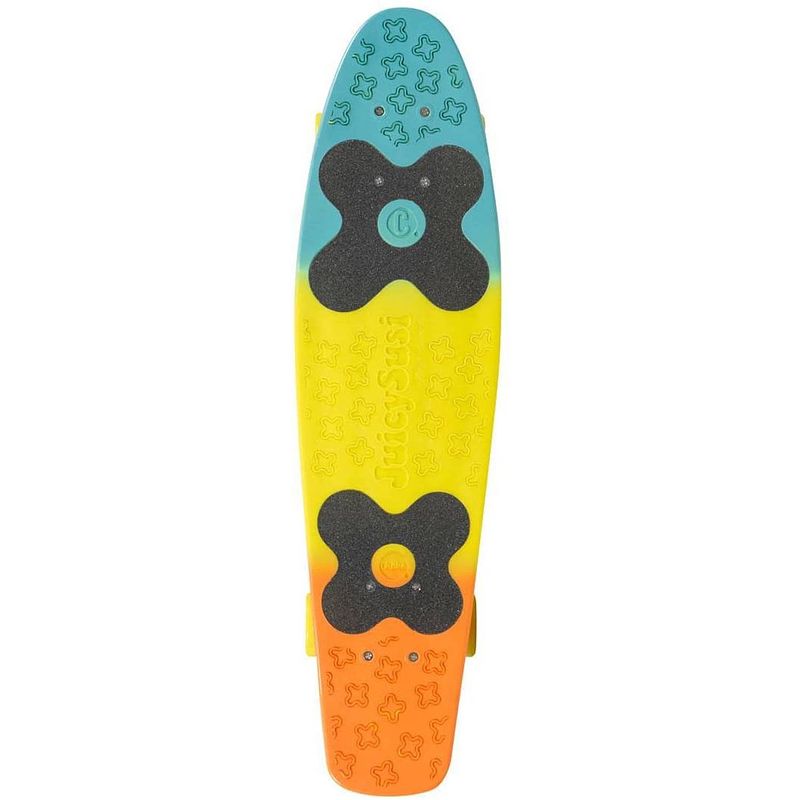 Foto van Choke skateboard big jim tricolor 71 cm polypropeen blauw/geel/oranje