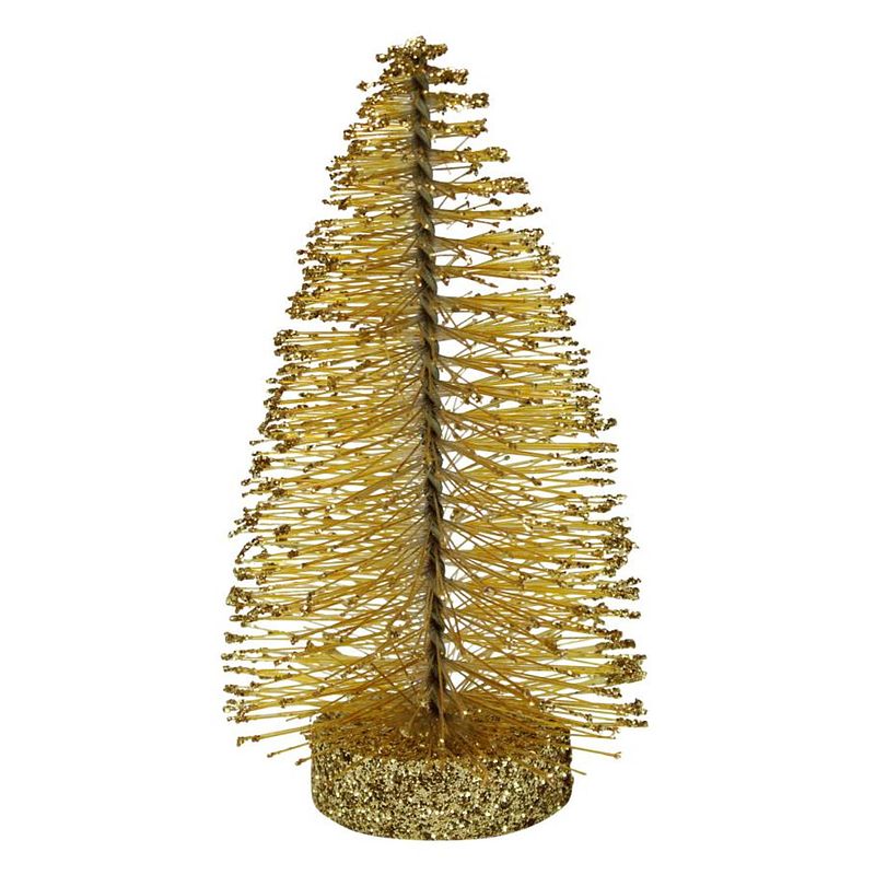 Foto van Peha kerstboom 13 cm glitter goud