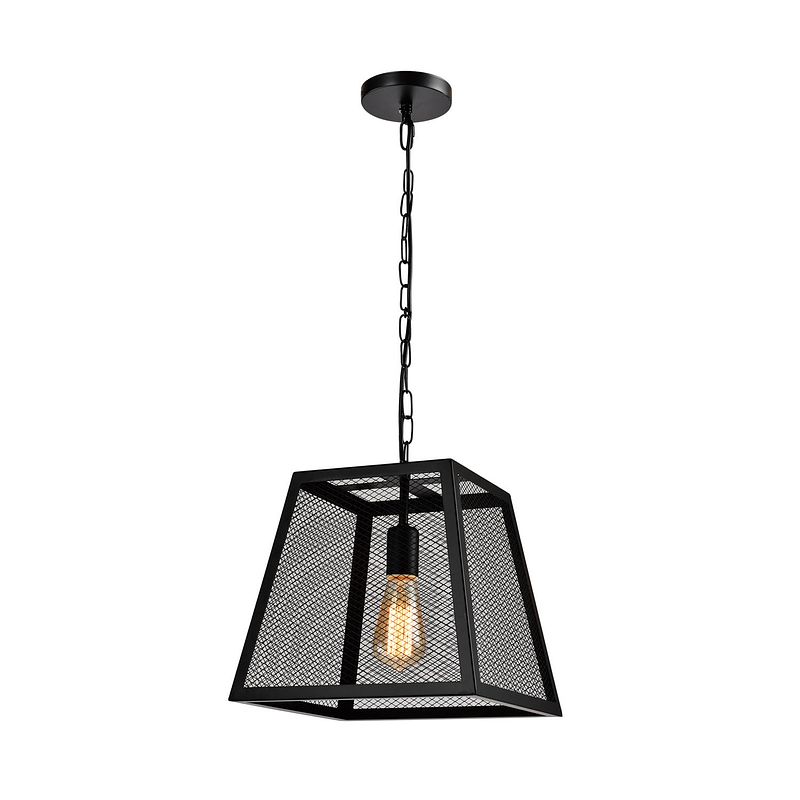 Foto van Quvio hanglamp vierkant zwart - quv5112l-black