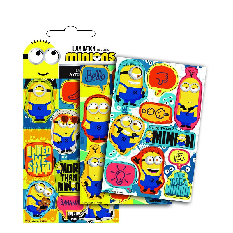 Foto van Illumination stickers minions junior papier 3-delig