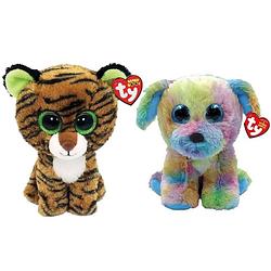 Foto van Ty - knuffel - beanie boo's - tiggy tiger & max dog