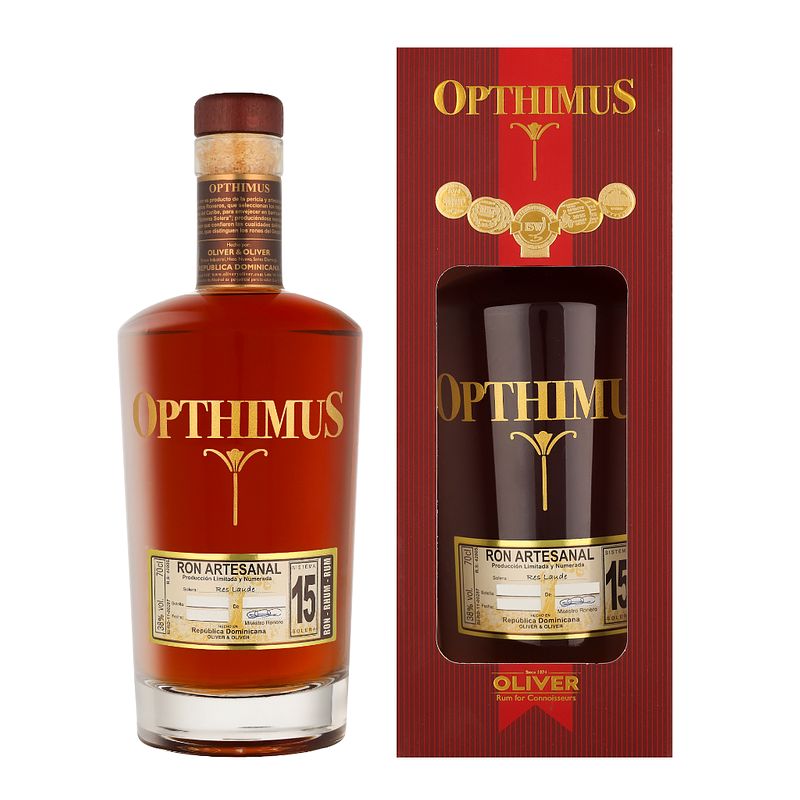 Foto van Opthimus 15 years 70cl rum + giftbox
