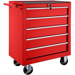 Foto van Tectake® - gereedschapswagen met 5 lades - rood - 402796