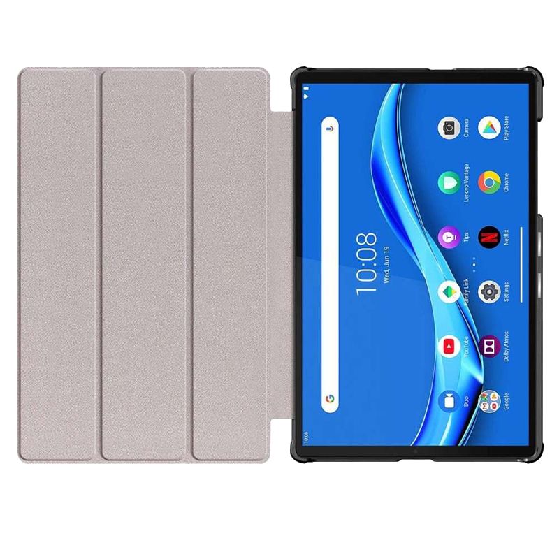 Foto van Just in case tri-fold lenovo tab m10 plus book case blauw