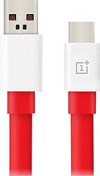 Foto van Oneplus warp charge usb a naar usb c kabel 1m kunststof rood