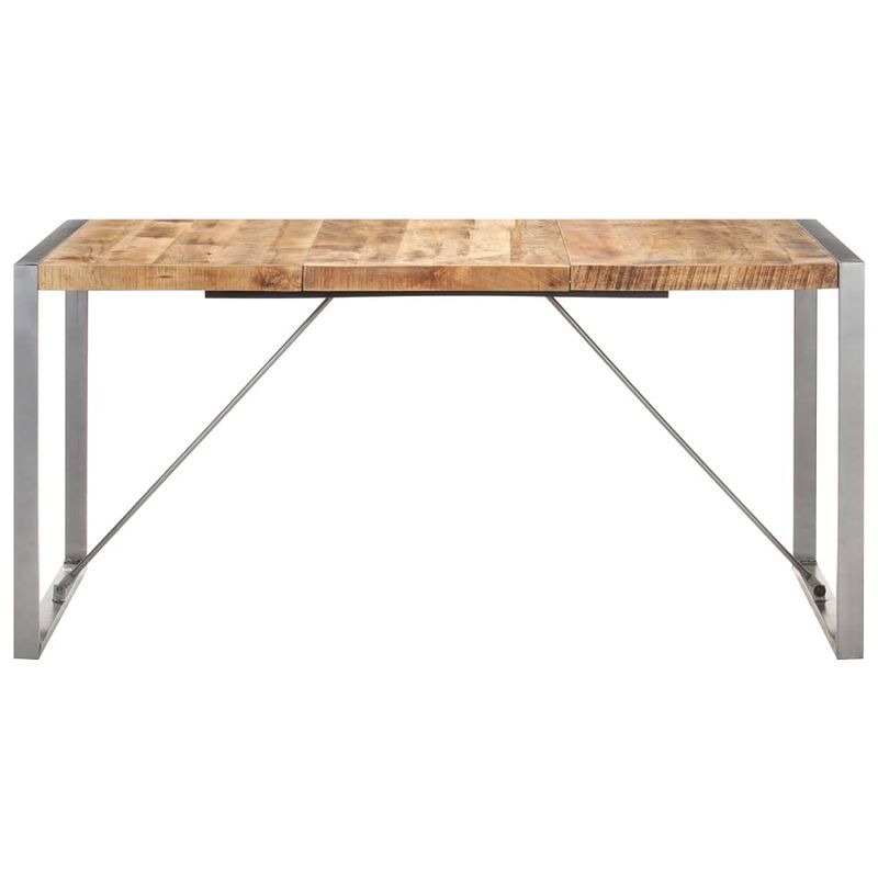 Foto van The living store eettafel - hout - 160 x 80 x 75 cm - industriële uitstraling