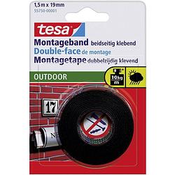 Foto van Tesa powerband outdoor montagetape 1,5 m x 19 mm, op blister