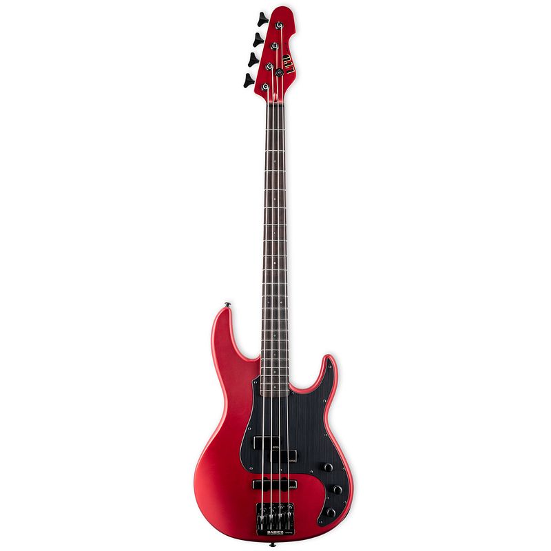 Foto van Esp ltd ap-4 candy apple red satin elektrische basgitaar