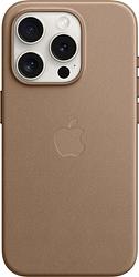 Foto van Apple iphone 15 pro finewoven back cover met magsafe taupe