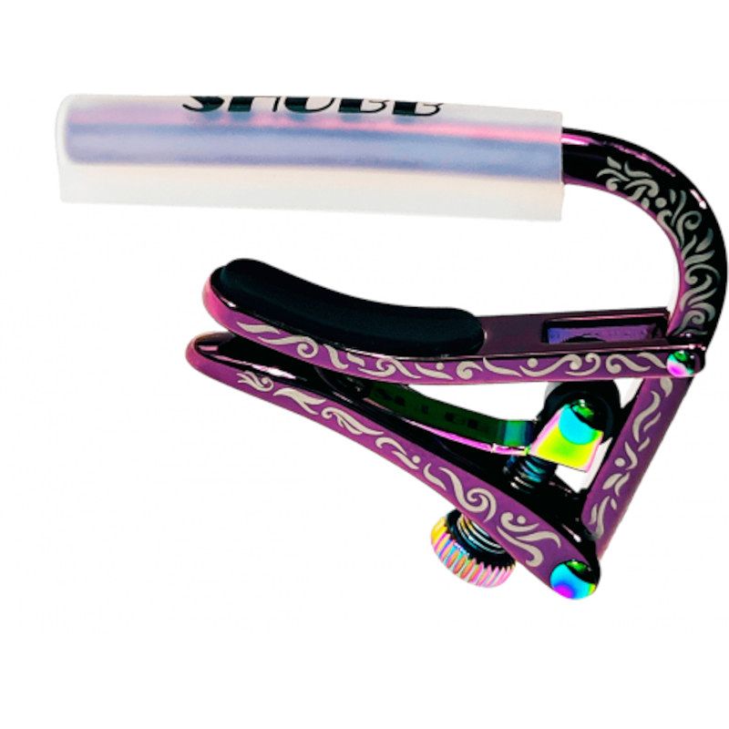 Foto van Shubb 50th anniversary c2vs classical violet sky capo voor klassieke gitaar