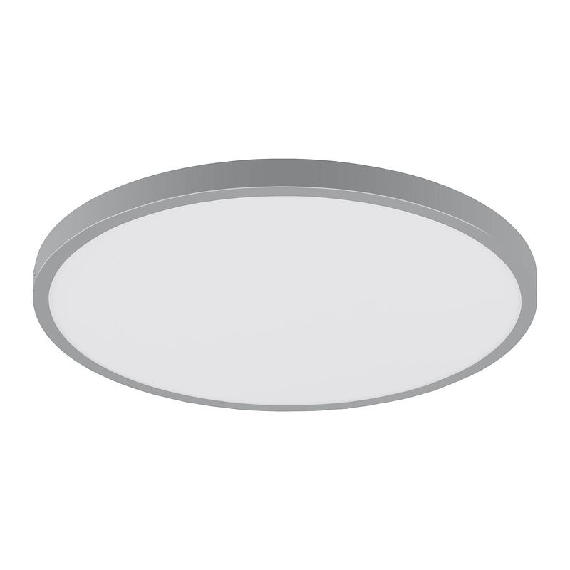 Foto van Eglo fueva 1 plafondlamp - rond slim design - led - ø 40 cm - zilver/wit