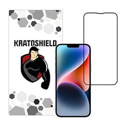 Foto van Kratoshield iphone 14 plus screenprotector - glass - full cover 2.5d - black