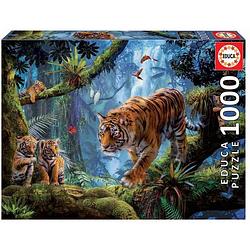 Foto van Educa puzzle 1000 stukjes tigers on the tree