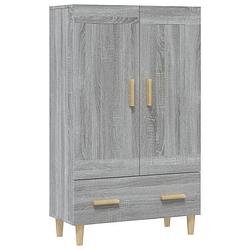 Foto van Vidaxl hoge kast 70x31x115 cm bewerkt hout grijs sonoma eikenkleurig