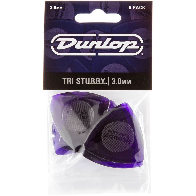 Foto van Dunlop tri stubby 3.0mm 6-pack plectrumset