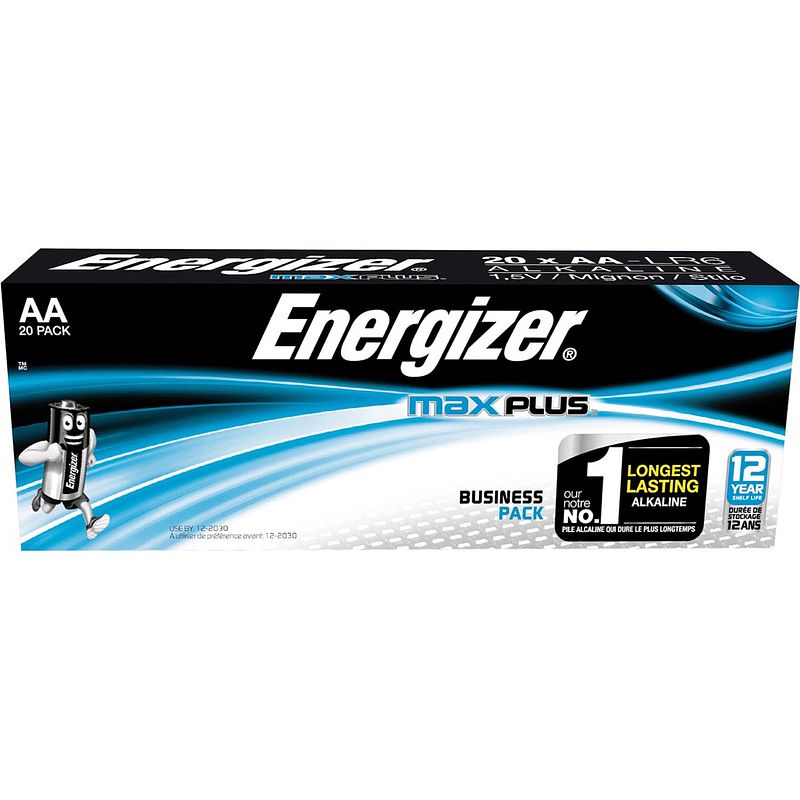 Foto van Energizer batterijen max plus aa, pak van 20 stuks