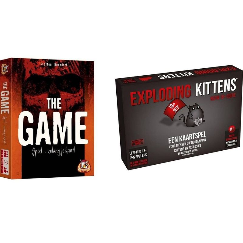 Foto van Spellenbundel - kaartspel - 2 stuks - the game & exploding kittens nsfw (18+)