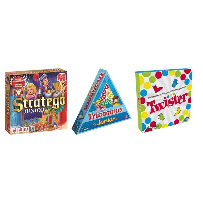 Foto van Spellenbundel - 3 stuks - stratego junior & triominos junior & twister