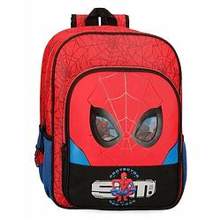 Foto van Schoolrugzak spiderman protector rood 30 x 38 x 12 cm aan te passen aan rugzaktrolley