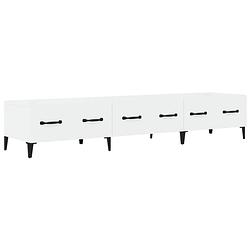 Foto van The living store tv-meubel wit 150x34.5x30cm - stevig - modern - opbergruimte - - tv-meubels materiaal- bewerkt