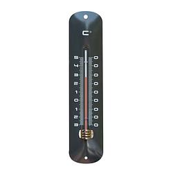 Foto van Nature - muurthermometer metaal antraciet 30x6,5x1 cm