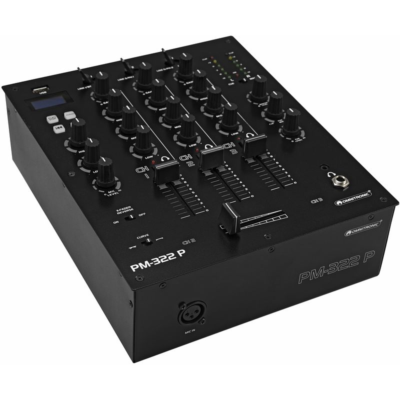 Foto van Omnitronic pm-322p drie-kanaals mixer met usb en bluetooth