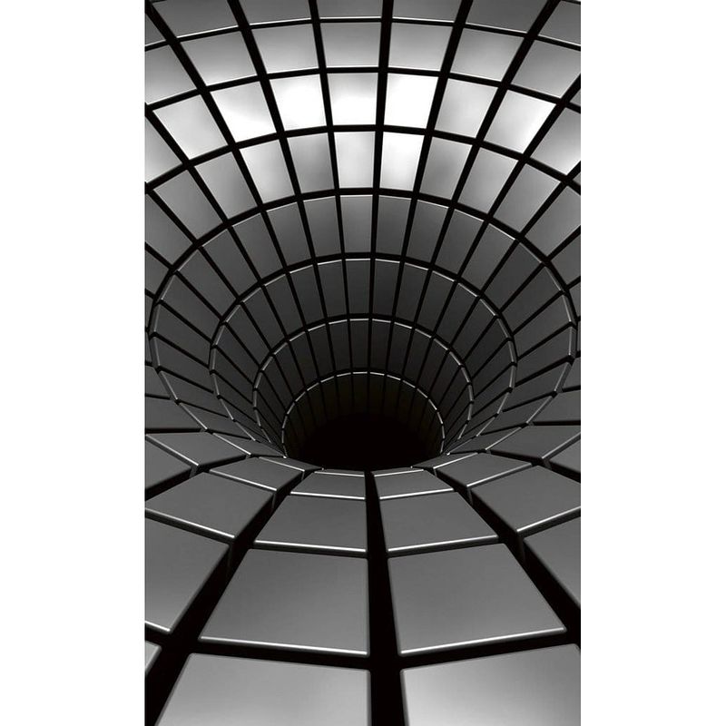 Foto van Dimex silver hole vlies fotobehang 150x250cm 2-banen