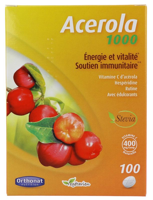 Foto van Orthonat acerola 1000 vitamine c tabletten