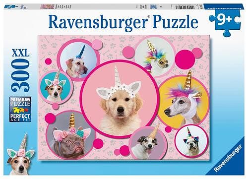 Foto van Schattige eenhoorn-honden (300 stukjes) - puzzel;puzzel (4005556132973)