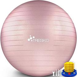 Foto van Fitnessbal, yogabal met pomp - diameter 75 cm - rose-gold