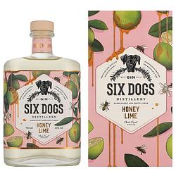 Foto van Six dogs honey lime 70cl gin + giftbox