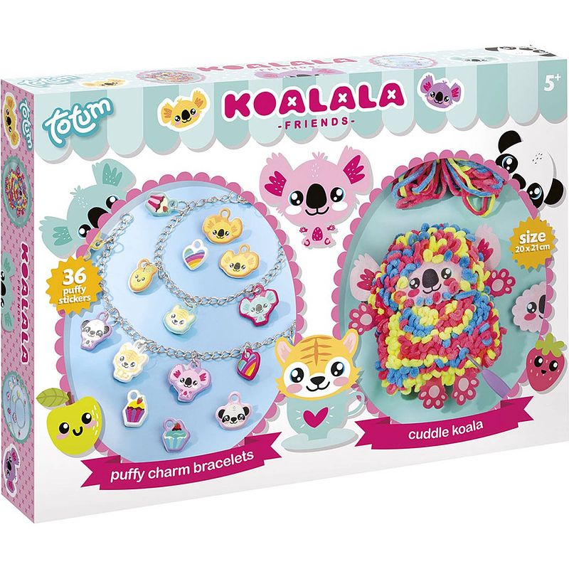 Foto van Totum 2in1 koalala puffy charm bracelets and cuddle pillow