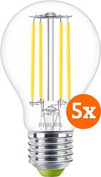 Foto van Philips led filament lamp - 2,3w - e27 - koel wit licht 5-pack