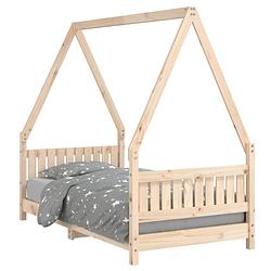 Foto van Vidaxl kinderbedframe 80x160 cm massief grenenhout