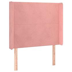 Foto van The living store hoofdeind - bedombouw - 83x16x118/128 cm - roze