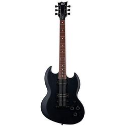 Foto van Esp ltd volsung-200 black satin lars frederiksen signature elektrische gitaar