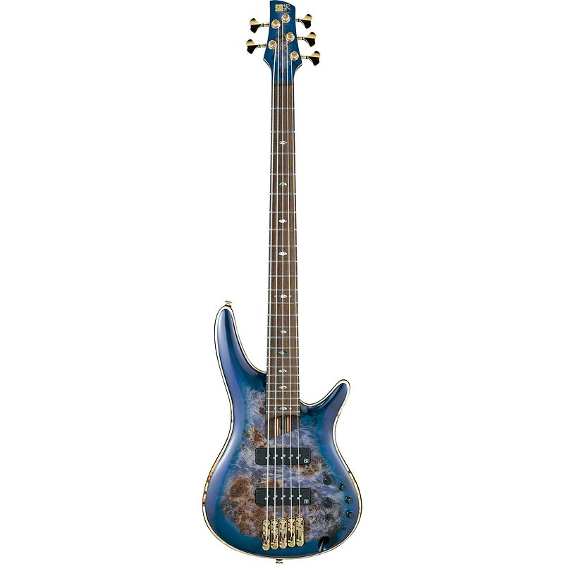 Foto van Ibanez sr2605-cbb premium cerulean blue burst elektrische basgitaar