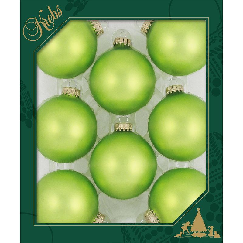 Foto van 24x stuks glazen kerstballen 7 cm parrot velvet groen - kerstbal