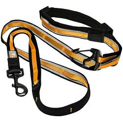 Foto van Kurgo hondenriem quantum leash 90/180 cm nylon zwart/oranje