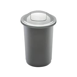 Foto van Plafor quatro prullenbak, afvalbak afvalscheiding, recycling, keuken 50l, zilver